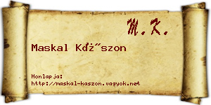 Maskal Kászon névjegykártya